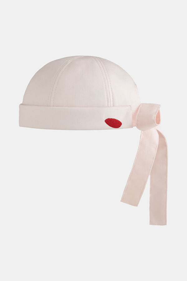 Maelle Bow-Tie Satin Docker Light Pink Hat
