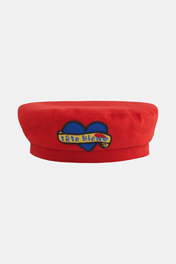 Coeur Canvas French Beret Red Hat