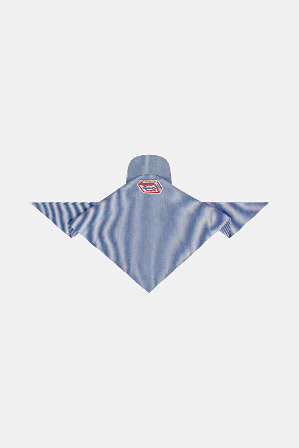 Rielle Sardine-Patch Linen Blend Visor Light Blue Cotton/Linen Hat 2